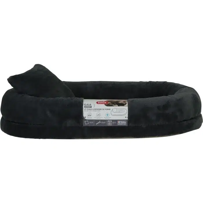 lit ovale gaia t90 gris zolux chien panier coussin