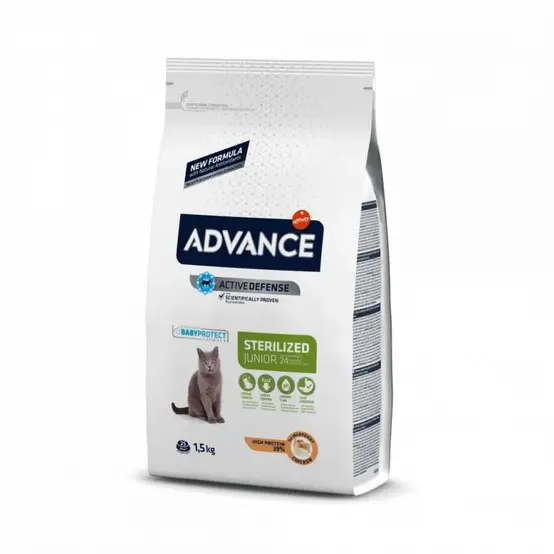 croquettes chaton stérilisé ADVANCE junior 1.5kg croissance et contrôle du poids
