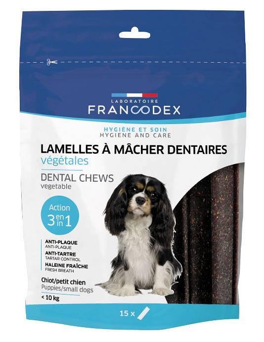 lamelles a macher francodex chiot petit chien friandise dentition mastication
