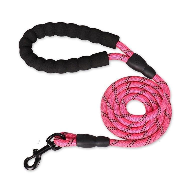 laisse corde chien rose 3m résistante promenade et éducation chien