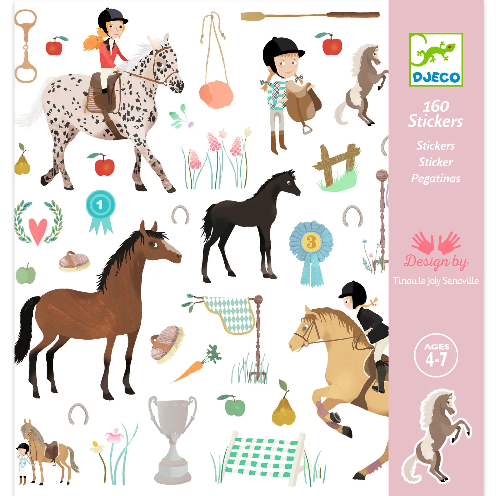 STICKERS PAPIER CHEVAUX