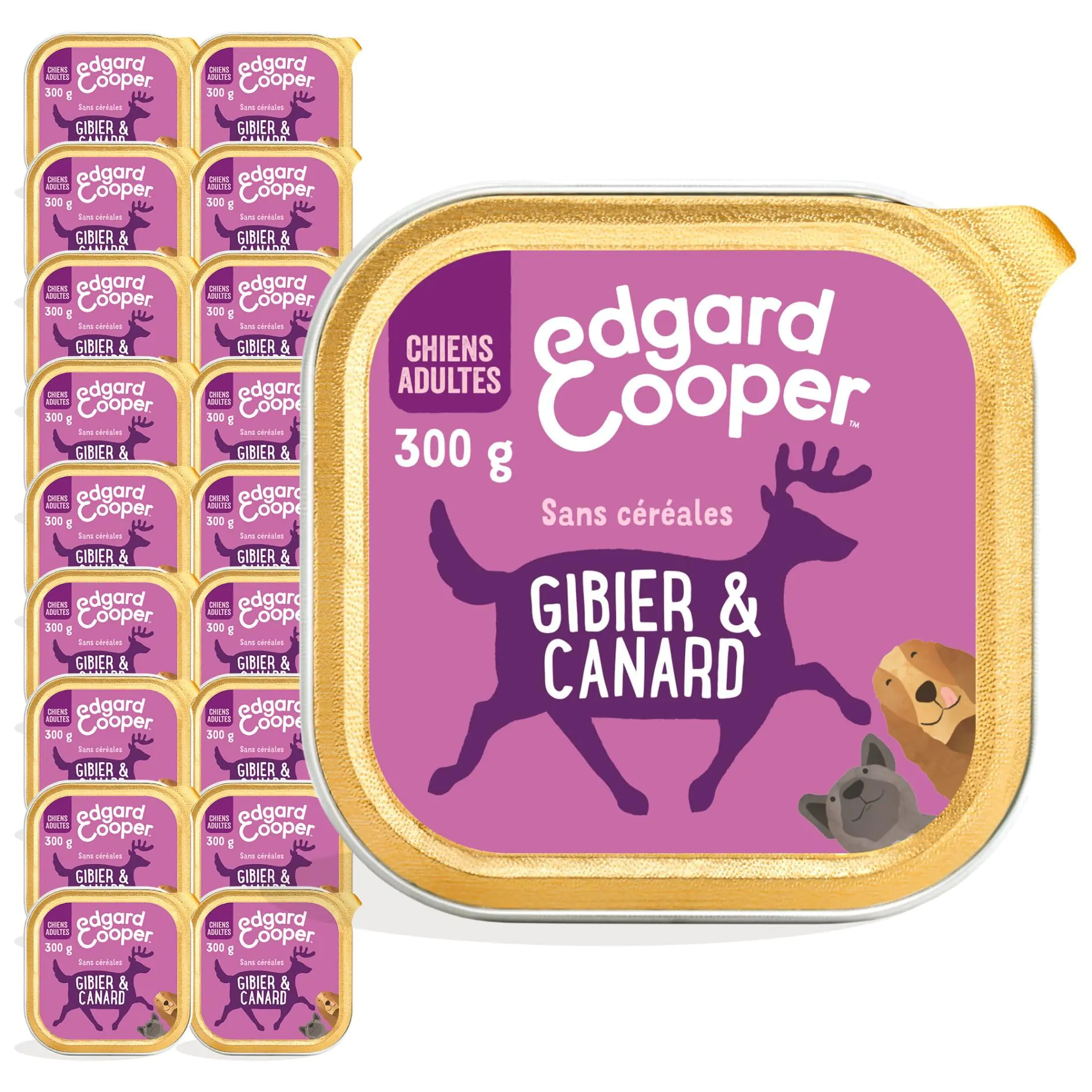 EDGARD COOPER PATEE CHIEN GIBIER ET CANARD 300G